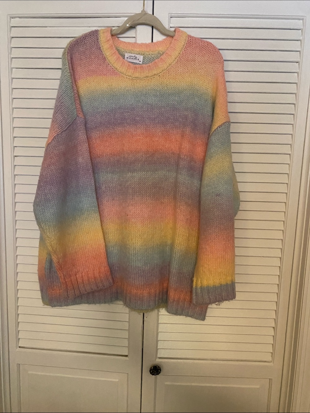 Unknown Brand Pastel Ombre Stripe Crewneck Sweater